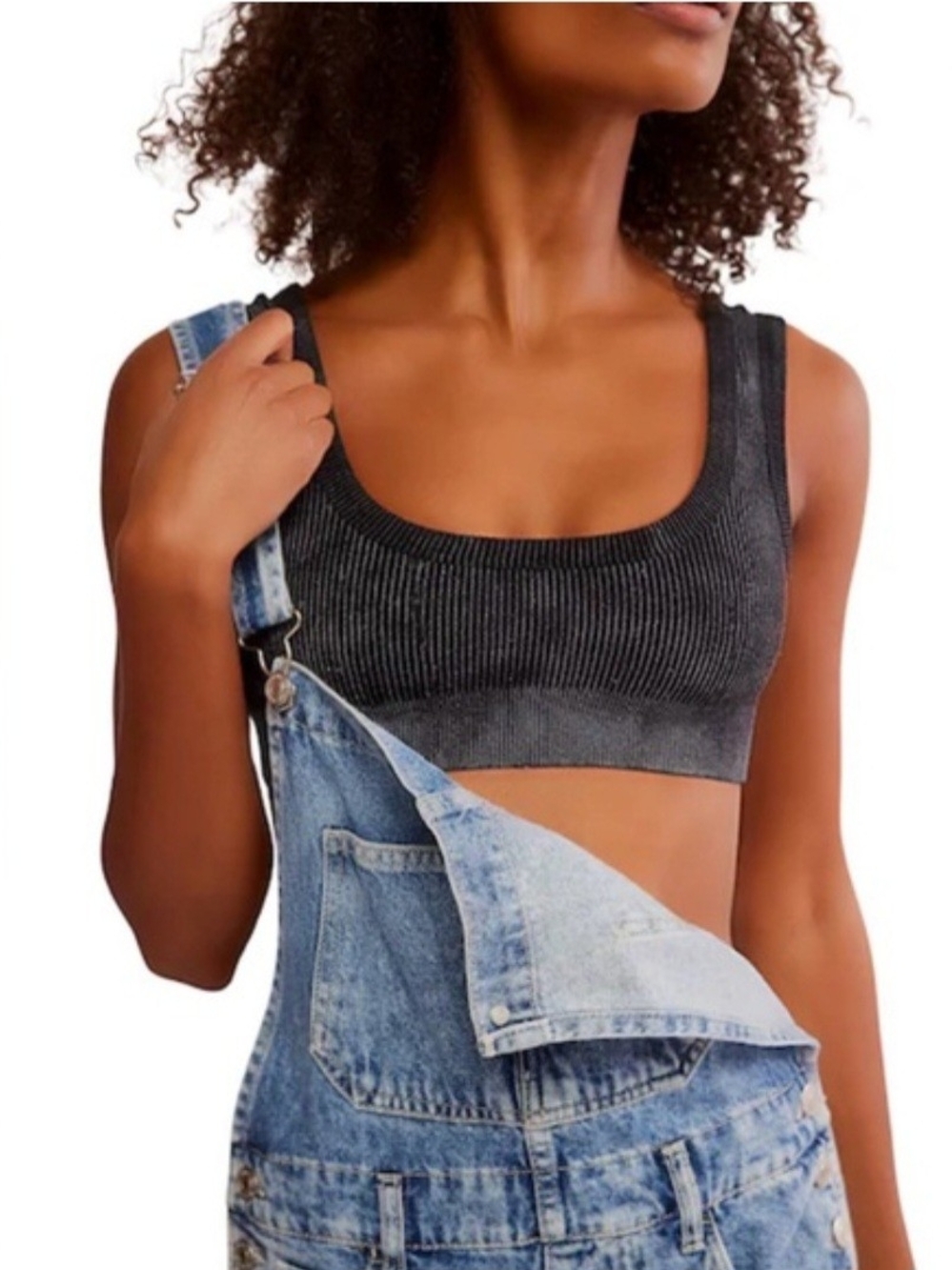 NWT Free People Everyday Lou Scoop Bralette, In Black, Sz. M/L
